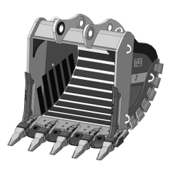 Heavy duty rock bucket RDX-83.23D-12WC9(5)WS