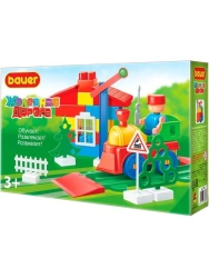 Bauer "Railway" Children's Educational Constructor Toy 42 elements in a box, article 703