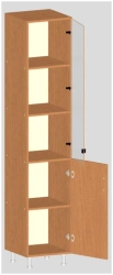 Narrow cupboard for aids (with glass) art. U.01.26
