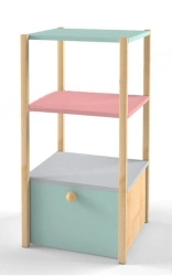 Modular toy rack "Scandinavia" module 1 with drawer, article number 56001-001
