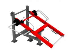 Outdoor strength training machine for combined upper and lower body press, bark muscles with variable load (multi-pants)