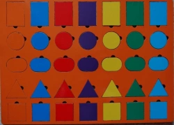 Game "Rainbow", (geometric shapes)