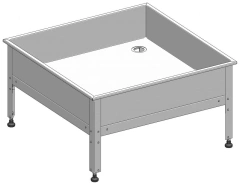 Shower tray for carcass washing 800x800x400 mm