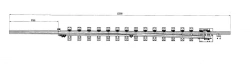 Straight frame rail with curved shank of project H01.003.1000.00