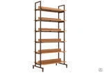 Double-sided library shelving unit