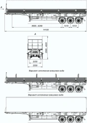 Semi-trailer 9408-15 with CEYLAN AS-1210-225-ST-OV axles with load capacity 12 tonnes
