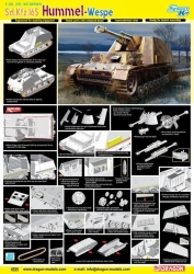 Assembled model Hummel-Wespe le Pz.Haub self-propelled vehicle