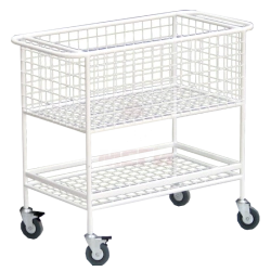 TVp-01-MSK(MSK-508) Trolley with upper lattice metal shelf-basket and lower lattice metal shelf-basket