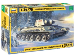Assembled model "Soviet medium tank "T-34/76" 1943 UZTM"