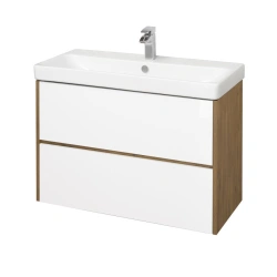 Undermount sink cabinet Aquaton Scandi 90 white, rustic oak 1A251901SDZ901.A251.9.01S.DZ9.0