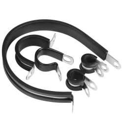 Non-threaded ferrous metal fasteners: rubber clamp