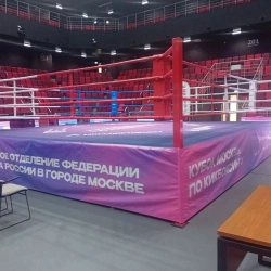 Boxing ring on the platform