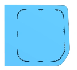 GAZ LCV rear window (colour C) (right) Code 00223TRW02001