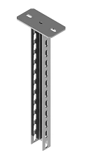 U-shaped suspension profile BSUF 7-000, with overall dimensions from 70x50x200 mm to 70x50x2000 mm, with metal thickness from 3,