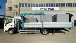 Vehicles of modifications 4389X8 - flatbed platform with folding side and rear sides, with CMU on KOMPAS chassis