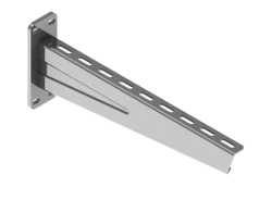 Support bracket reinforced BSOL 50-000, with overall dimensions from 130x64x130 mm to 230x64x830 mm, with metal thickness of con