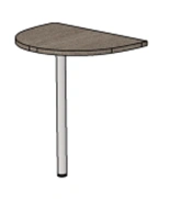 Semicircular side table