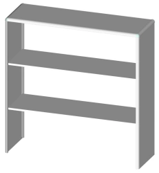 Overhead laboratory H 1200-3 from the set of general hospital furniture "LABROMED-3" according to TU 9452-009-13305037-2008