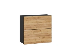 Sherwood LD.281400.000 Horizontal cabinet front 800 with glass (set) (White gloss/Aluminium )