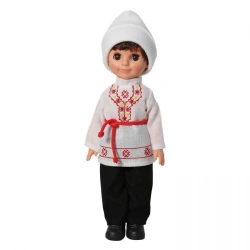 Plastic doll Boy in Chuvash costume, B3916