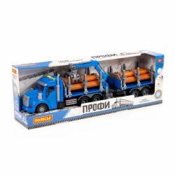 "Pro", inertial forestry vehicle with trailer (with light and sound) (blue) (in a box), Article 96197, Item 96197