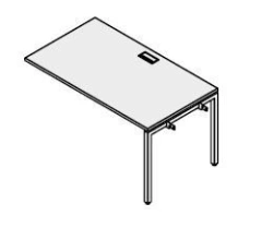 Workstation section on metal frame