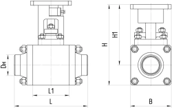 Ball shut-off valve ATEK.491284.053