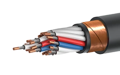 Fire-resistant control cable of KPPGENG(A)-FRHF grade with copper conductors, with insulation and sheathing made of polymer comp