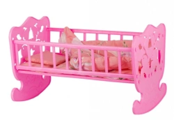 Toy Doll's Bed (48cmx30cm) with a set of linen (mattress, pillow, blanket) (4 pr.)