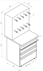 Laboratory table for titration ML-ST