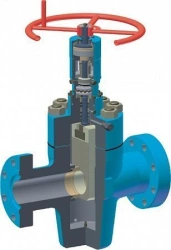 Full bore straight gate valves with single plate gate valve, type ZM