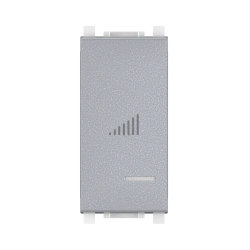 CADUCEUS ALING Experience LED push-button dimmer switch, 200W, 230V~, 1M, silver, Art. no. 72205.S. 72205.S