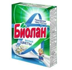 Universal synthetic powdered detergent "Biolan White Flowers Automatic"