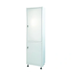 Medical metal two-section single-door cupboard with metal-metal doors for medicines SHM-1.101-"Aibolit" TU 9452-0