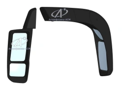 Rear view mirrors, electrically operated, with volumetric aerodynamic polyurethane foam housings models 93.8201020