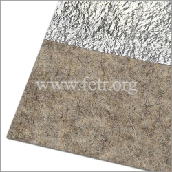 Impregnated coated or duplicated thermally bonded felted woollen fabrics