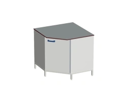 Corner wooden table and cabinet. Model: USTL
