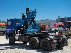 Special purpose vehicle with KMA type hydraulic loading crane on the basis of KAMAZ 43118 and its modifications 41K31N-UP