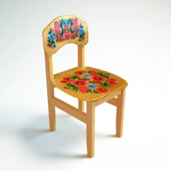 Khokhloma-painted children's chair "Mif", article no. 20028