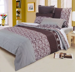 Bed linen of mixed and synthetic fabrics: sheets, pillowcases, duvet covers in sets and separate items
