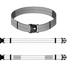 Textile waist belt for employees of internal affairs bodies of the Russian Federation