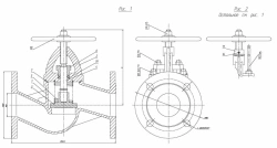 Non-return shut-off flanged bore valve with indicator DN 65 PN 10 series 458 (KMIA.491925.001-03)