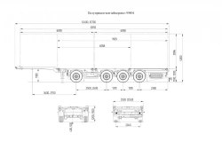 Semi-trailer-container wagon TONAR model 99894 with axle units manufactured by TONAR of models: 90431