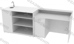 Demonstration desk-chair B3 900-4000x500-1200x650-1250mm(WxHxH)
