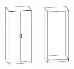 Cupboard with wooden doors RL 02/17