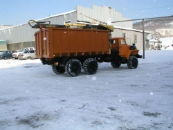 Special metal truck with CMU produced by INMAN JSC on URAL 7470-01 chassis. Mark GIRD. Type 5849AS. Modification 58