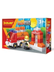 Children's developmental toy Bauer series "Fireman" set "Fire Engine with Tank" 35 elements in a box, artik