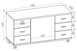TV cabinet, article no. TMMB16/6