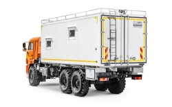 Truck equipped with crane-manipulator mod. 5759F3 on KAMAZ 5350-D5 chassis, 5350-37 on KAMAZ 43118-A5, 43118-50, 43118 chassis.