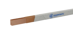 Copper wire of round or rectangular cross-section, insulated with heat-resistant high-strength enamel and two layers of winding